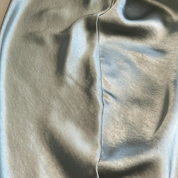 Dynamite Mint Satin Midi Skirt with Slit | XS - Picture 7 of 11